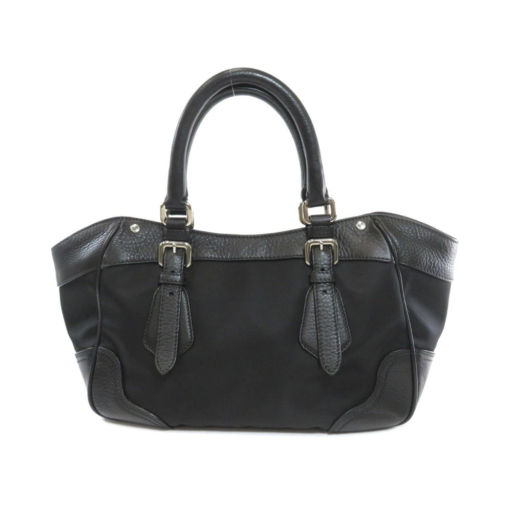 Prada Bag Tessuto Black Shoulder Tote Leather Black